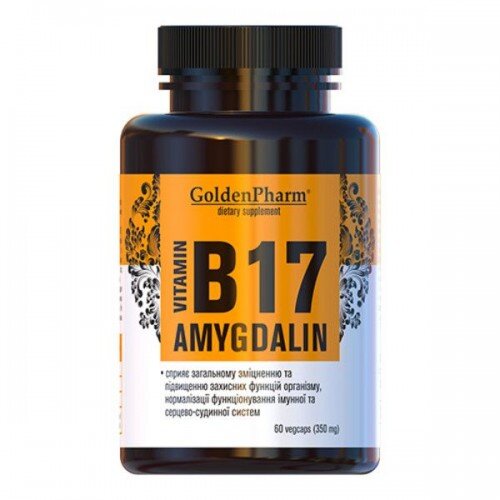 Витамины и минералы Golden Pharm Vitamin B17 Амигдалин, 60 вегакапсул