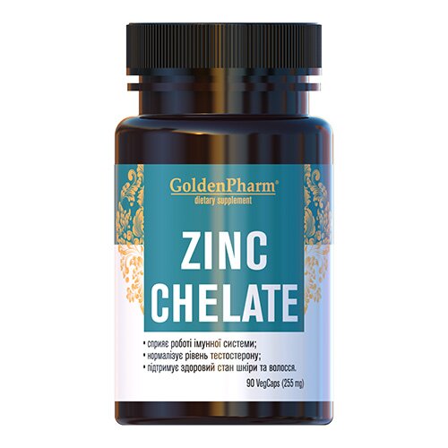 Витамины и минералы Golden Pharm Zinc Chelate, 90 вегакапсул