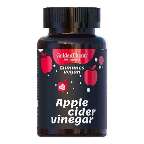 Натуральная добавка Golden Pharm Apple Cider Vinegar, 60 желейок