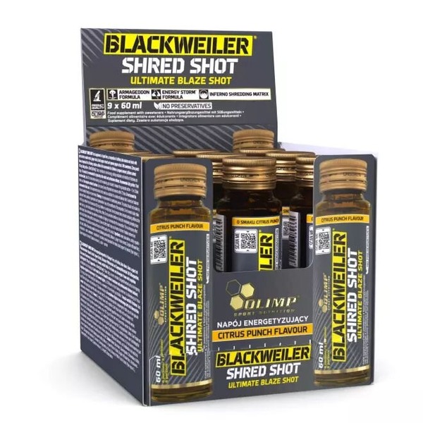 Передтренувальний комплекс Olimp Sport Nutrition BlackWeiler Shred Shot, 9*60 мл. Фото 2