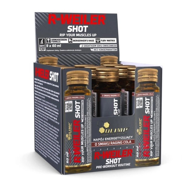 Передтренувальний комплекс Olimp Sport Nutrition R-Weiler Shot, 9*60 мл. Фото 3