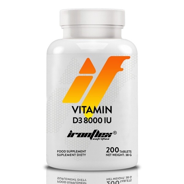 Витамины и минералы IronFlex Vitamin D3 8000 IU, 200 таблеток