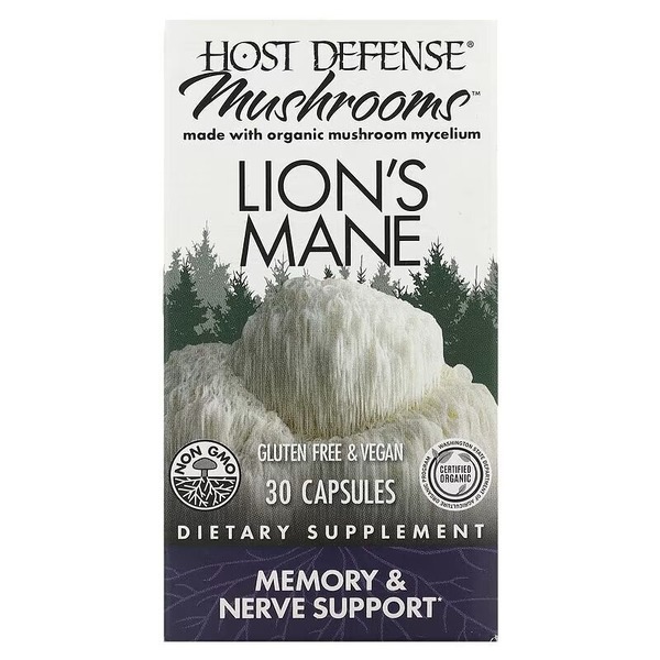 Натуральна добавка Host Defense Lion's Mane, 30 вегакапсул. Фото 2
