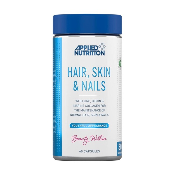 Вітаміни та мінерали Applied Nutrition Hair, Skin & Nails, 60 капсул для підтримки волосся, шкіри та нігтів