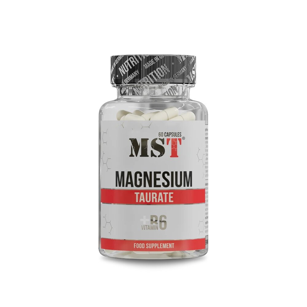 Магний таурат с витамином В6 MST Nutrition Magnesium Taurate + Vitamin B6, 60 капсул