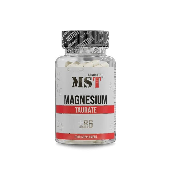 Магний таурат с витамином В6 MST Nutrition Magnesium Taurate + Vitamin B6, 60 капсул