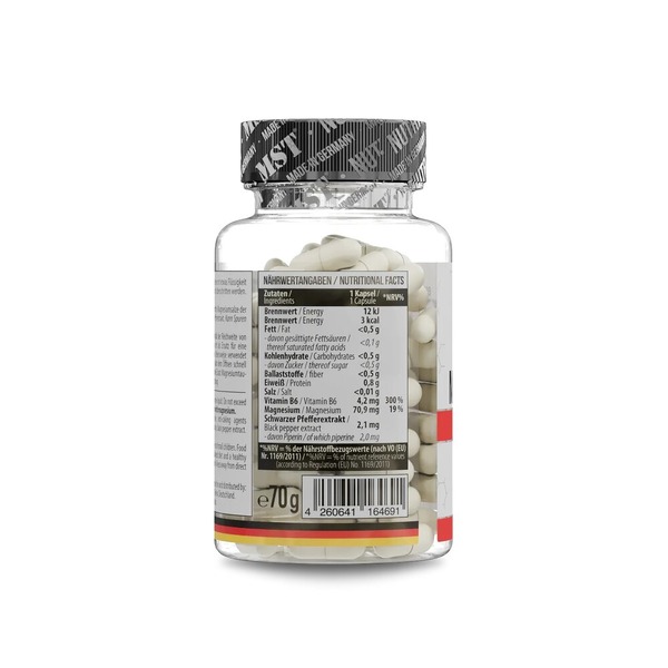 Магний таурат с витамином В6 MST Nutrition Magnesium Taurate + Vitamin B6, 60 капсул. Фото 2