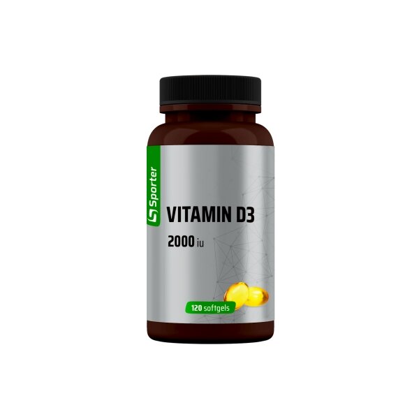 Витамин D3 Sporter Vitamin D3 2000 IU, 120 капсул для поддержки нервной системы