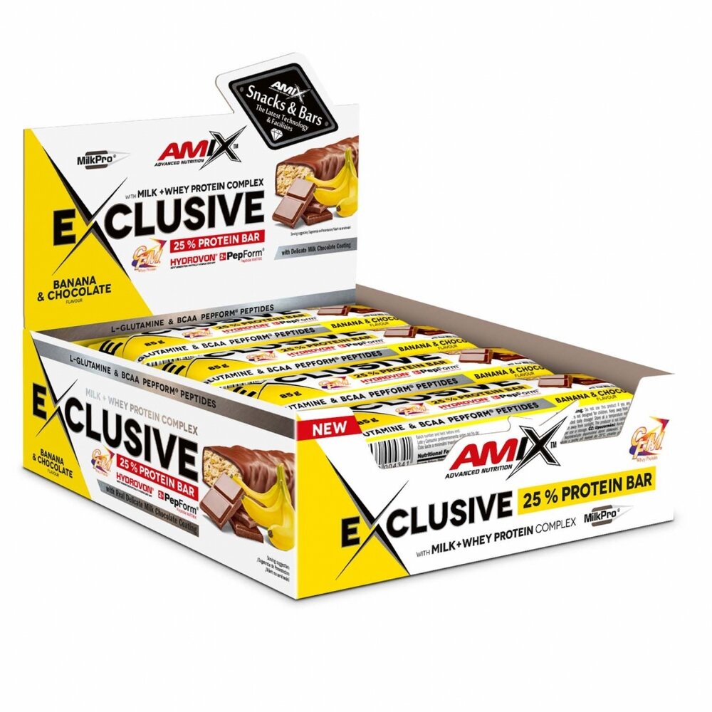 Батончик AMIX Exclusive Protein Bar, 12*85 грам. Фото 3