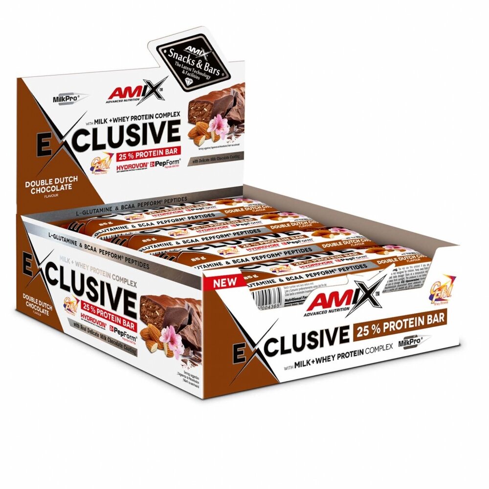 Батончик AMIX Exclusive Protein Bar, 12*85 грам. Фото 5
