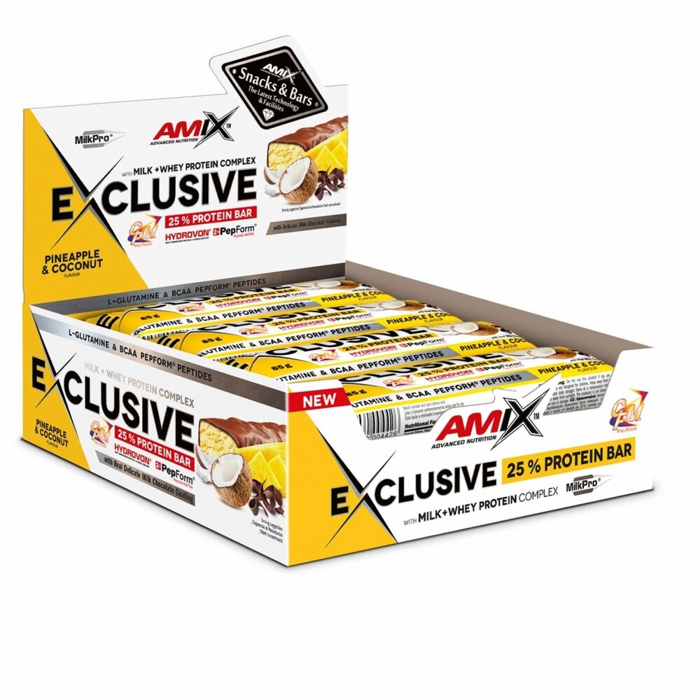 Батончик AMIX Exclusive Protein Bar, 12*85 грам