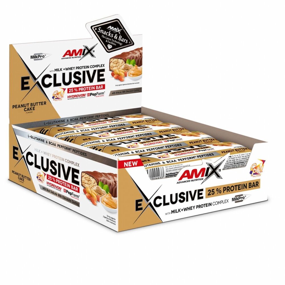 Батончик AMIX Exclusive Protein Bar, 12*85 грам. Фото 7