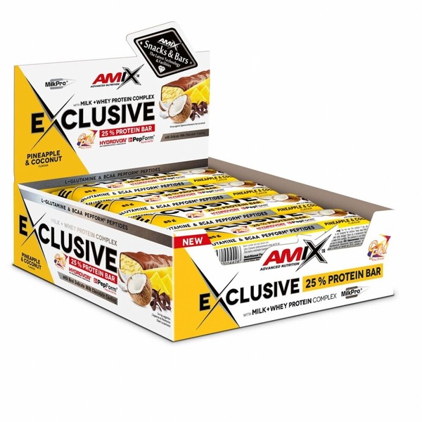 Батончик AMIX Exclusive Protein Bar, 12*85 грам