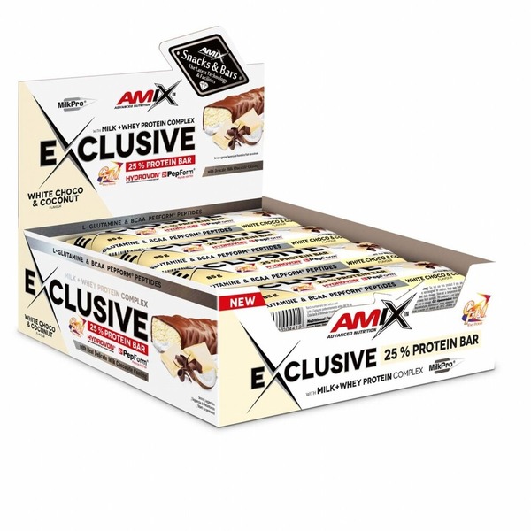 Батончик AMIX Exclusive Protein Bar, 12*85 грам. Фото 4