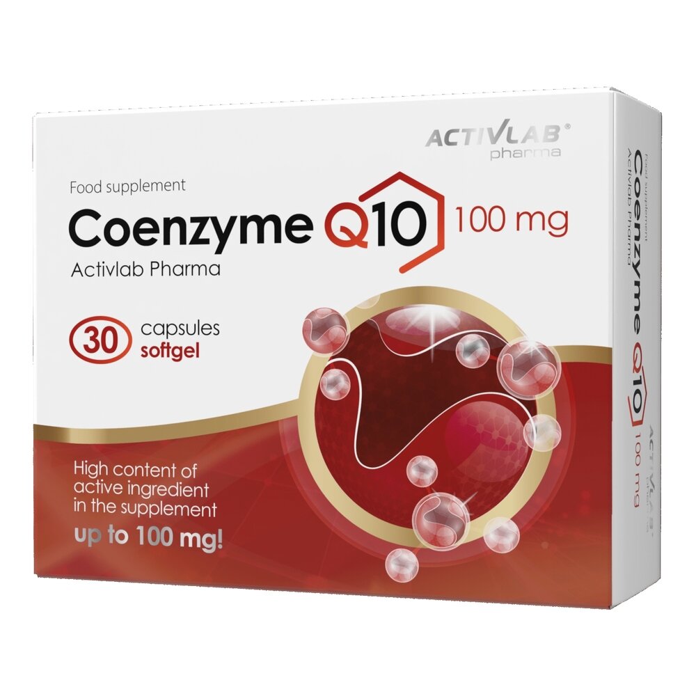 Коэнзим Q10 ActivLab Pharma Coenzyme Q10 100 mg, 30 капсул для поддержки сердечно-сосудистой системы