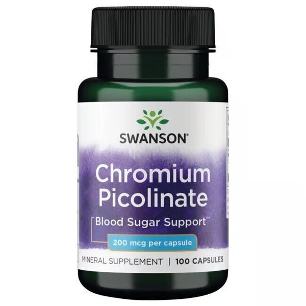Хром Swanson Chromium Picolinate 200 mcg, 100 капсул для підтримки рівня цукру в крові
