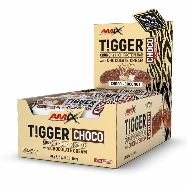 Батончик AMIX Tigger Choco Crunchy Protein Bar, 20*60 грам. Фото 3