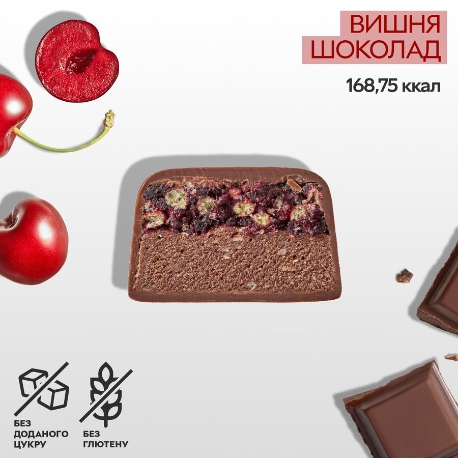 Батончики Spacefood Space Bite Protein Bar Chocolate-Cherry, 10*45 грам. Фото 2