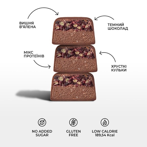 Батончики Spacefood Space Bite Protein Bar Chocolate-Cherry, 10*45 грам. Фото 4