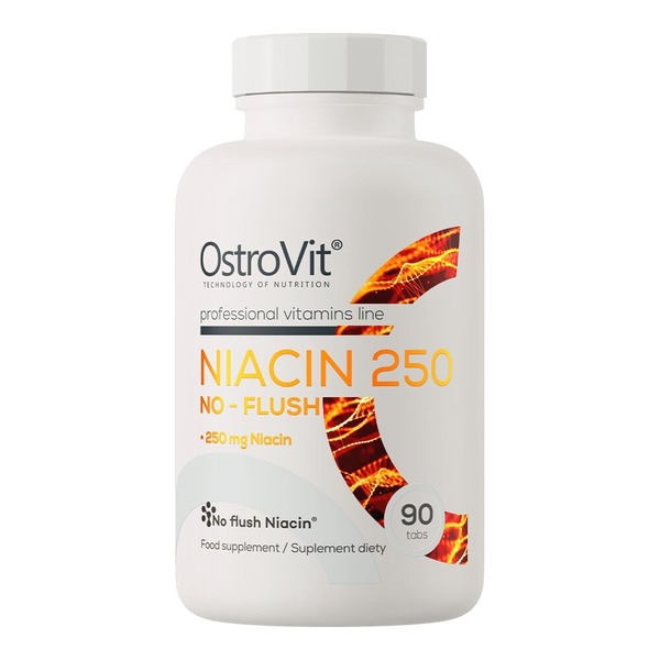 Витамин В3 OstroVit Niacin 250 No-Flush, 90 таблеток для поддержки кожи и нервной системы