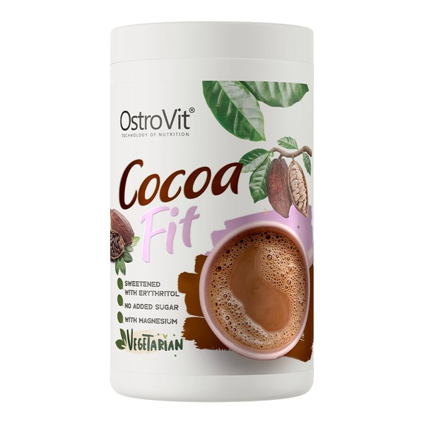 Какао напій OstroVit Cocoa Fit, 500 грам з низьким вмістом цукру