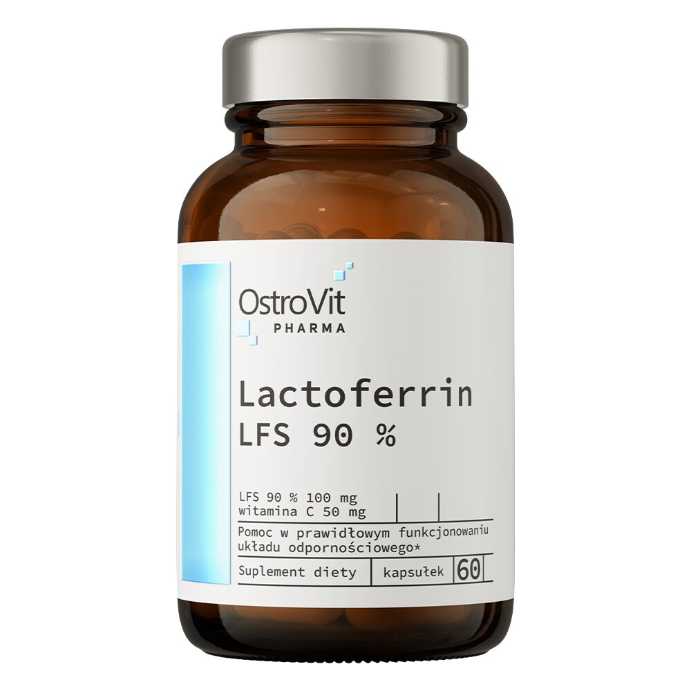 Лактотрансферин OstroVit Pharma Lactoferrin LFS 90%, 60 капсул з вітаміном С