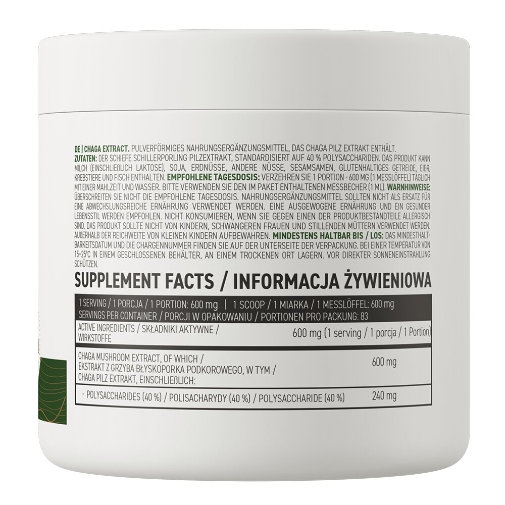 Натуральна добавка OstroVit Vege Chaga Extract, 50 грам. Фото 2