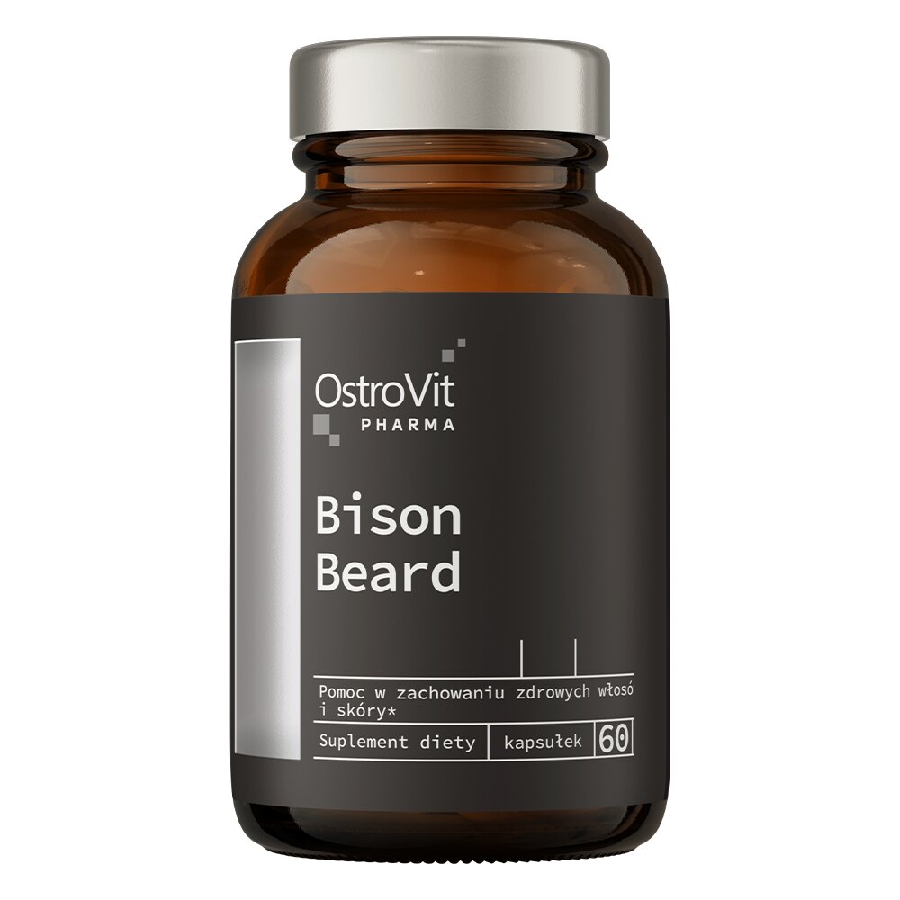 Вітаміни та мінерали OstroVit Pharma Bison Beard, 60 капсул для підтримки шкіри, волосся та нігтів