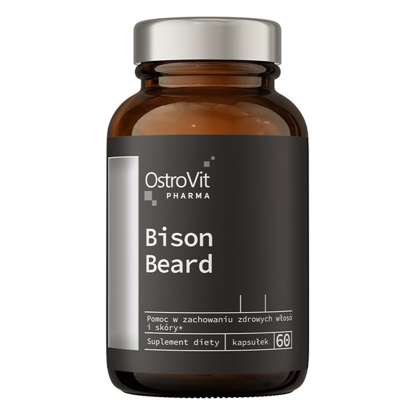 Витамины и минералы OstroVit Pharma Bison Beard, 60 капсул для поддержки кожи, волос и ногтей