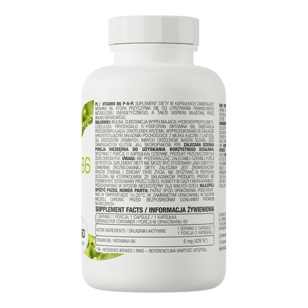 Вітамін В6 OstroVit Vitamin B6 P-5-P, 60 капсул. Фото 2