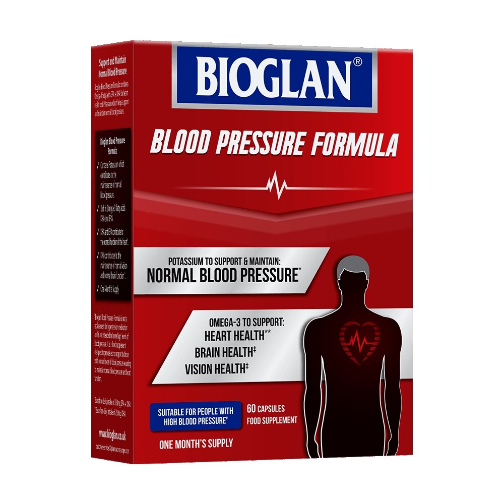 Риб'ячий жир Bioglan Blood Pressure Formula, 60 капсул для підтримки серцево-судинної системи