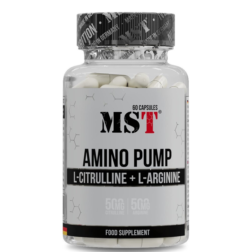 Предтренировочный комплекс MST Nutrition Amino Pump, 60 капсул