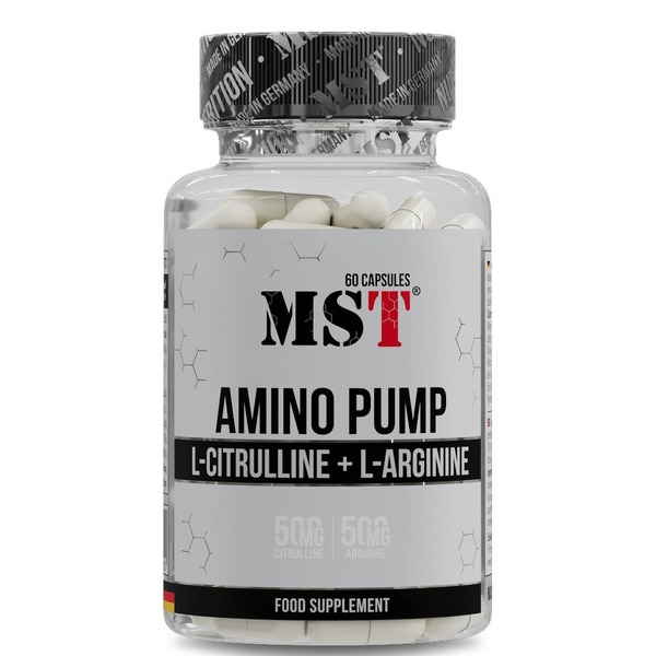 Передтренувальний комплекс MST Nutrition Amino Pump, 60 капсул