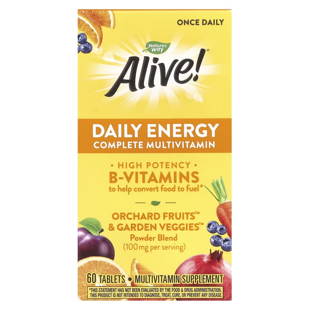 Вітаміни та мінерали Nature's Way Alive! Daily Energy, 60 таблеток
