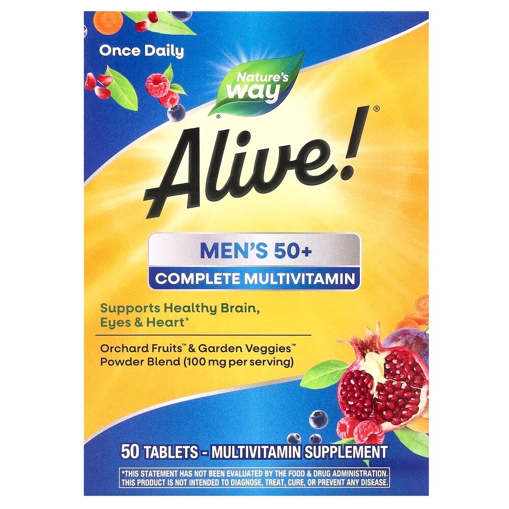 Комплекс для здоровья мужчин 50+ Nature's Way Alive! Men's 50+, 50 таблеток