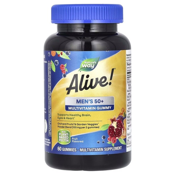 Комплекс для здоровья мужчин 50+ Nature's Way Alive! Men's 50+ Gummy, 60 желеек