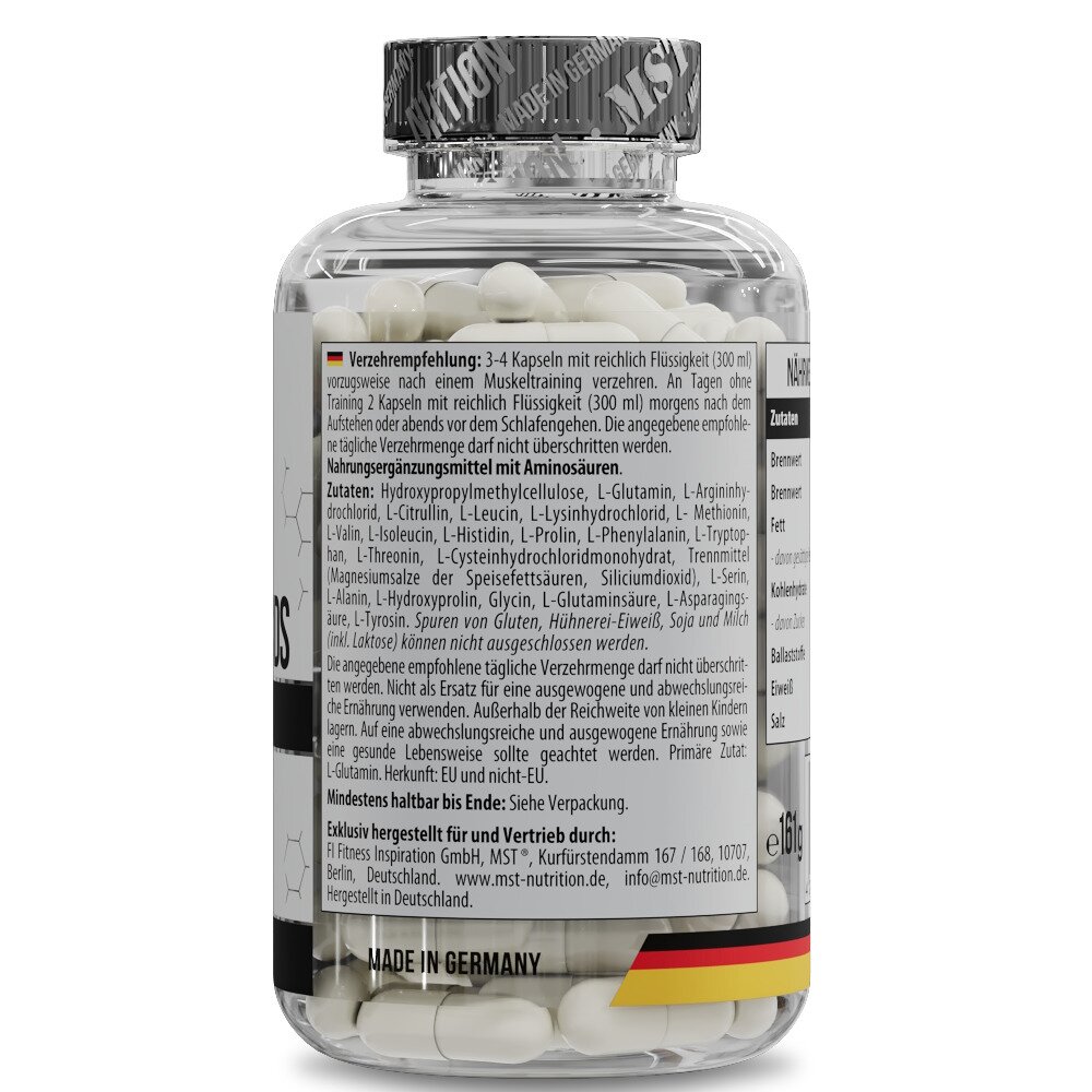 Аминокислота MST Nutrition 21 Amino Acids, 120 капсул для поддержки мышц. Фото 2