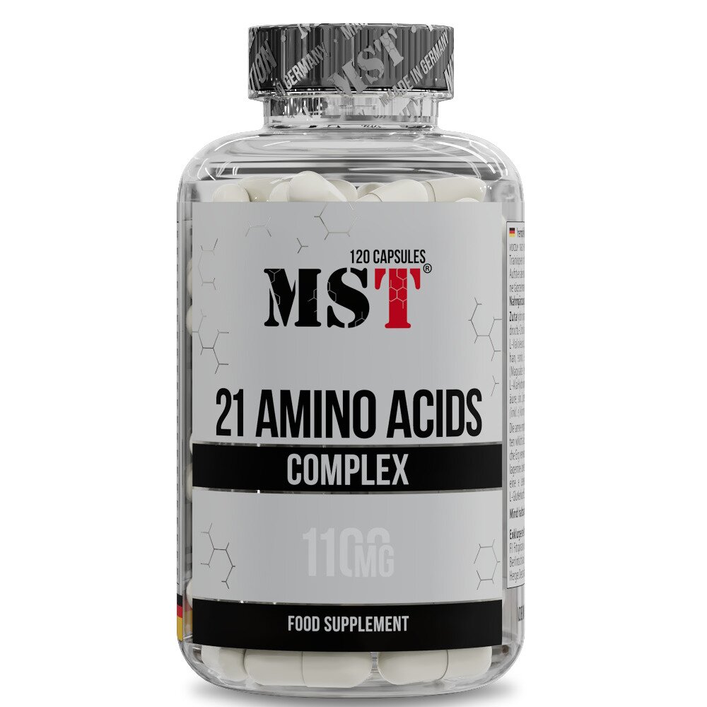 Аминокислота MST Nutrition 21 Amino Acids, 120 капсул для поддержки мышц