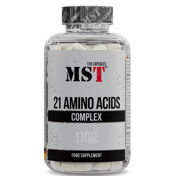 Аминокислота MST Nutrition 21 Amino Acids, 120 капсул для поддержки мышц