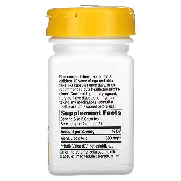 Альфа-липоевая кислота Nature's Way Alpha Lipoic Acid 600 mg, 60 капсул. Фото 2