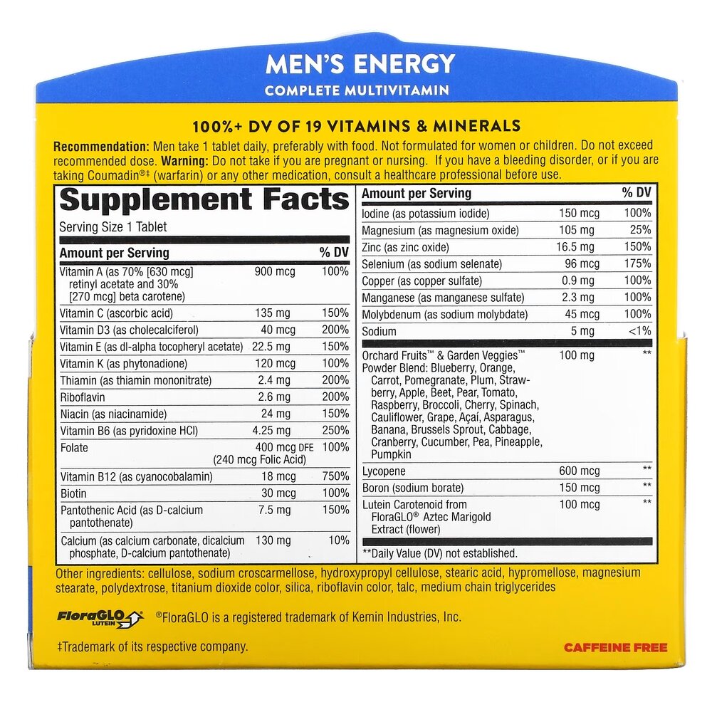Комплекс для здоровья мужчин Nature's Way Alive! Men's Energy, 50 таблеток. Фото 2
