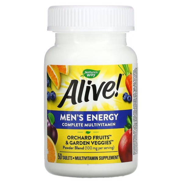 Комплекс для здоровья мужчин Nature's Way Alive! Men's Energy, 50 таблеток. Фото 3