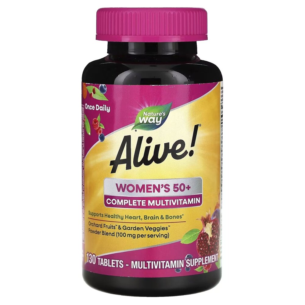 Комплекс для здоровья женщин 50+ Nature's Way Alive! Women's 50+, 130 таблеток
