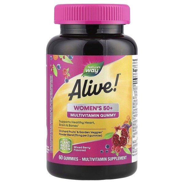 Комплекс для здоровья женщин 50+ Nature's Way Alive! Women's 50+ Gummy, 130 желеек