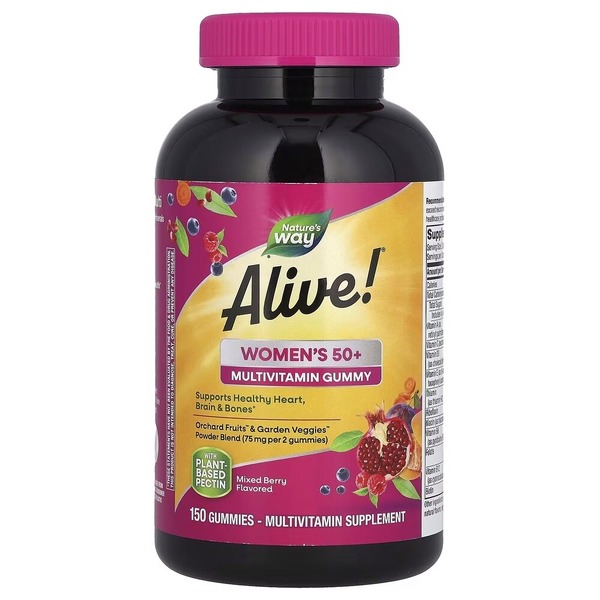 Комплекс для здоровья женщин 50+ Nature's Way Alive! Women's 50+ Gummy, 150 желеек