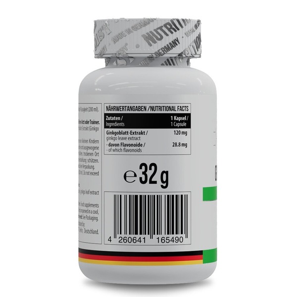 Екстракт гінкго білоба MST Nutrition Ginkgo Biloba, 60 капсул для підтримки пам'яті, мозку та кровообігу. Фото 2