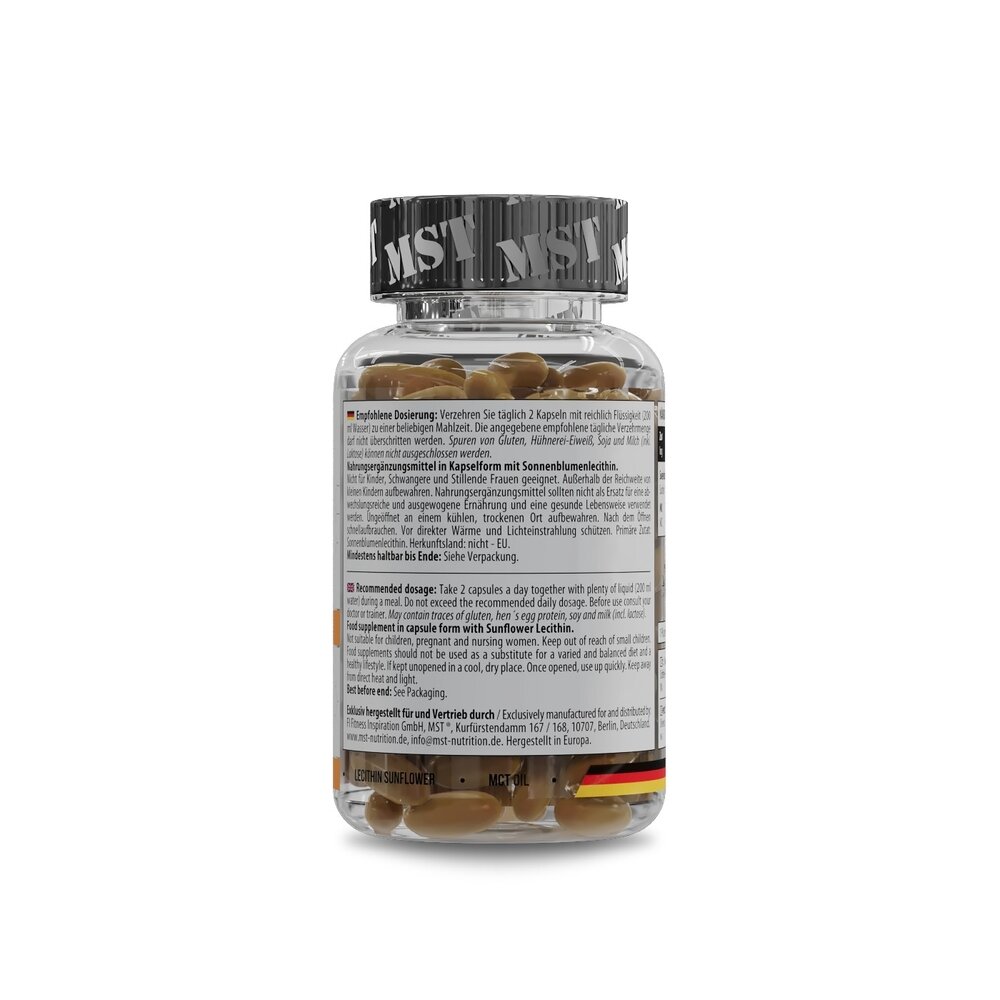 Лецитин MST Nutrition Lecithin Sunflower, 90 капсул. Фото 3