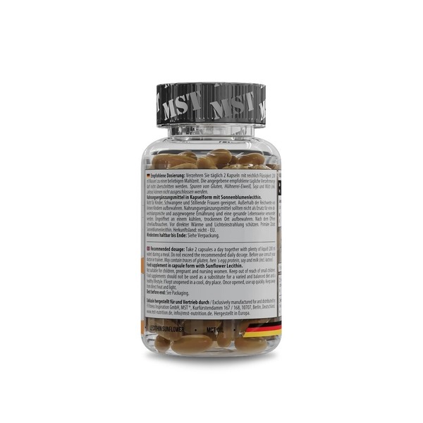 Лецитин MST Nutrition Lecithin Sunflower, 90 капсул. Фото 3