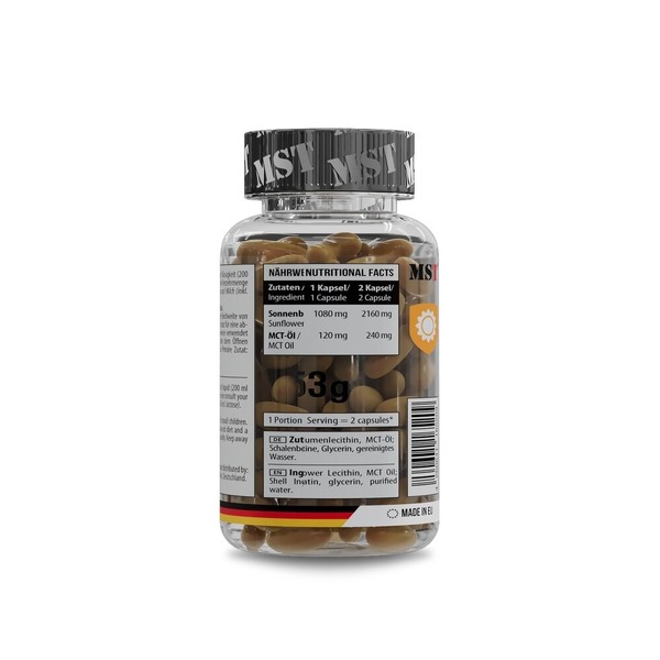 Лецитин MST Nutrition Lecithin Sunflower, 90 капсул. Фото 2