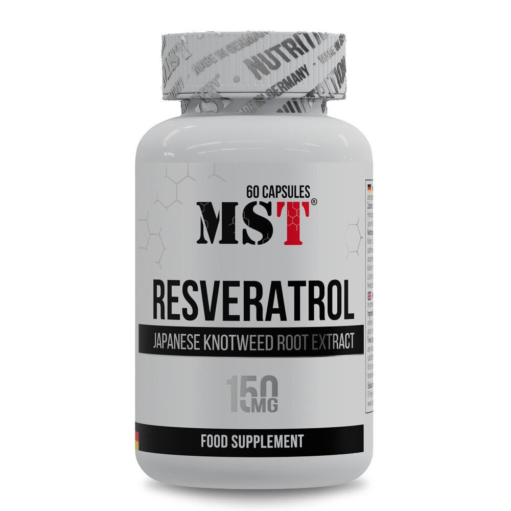 Резвератрол MST Nutrition Resveratrol, 60 капсул для підтримки серцево-судинної системи